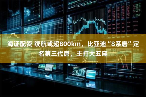 海证配资 续航或超800km，比亚迪“8系唐”定名第三代唐，主打大五座
